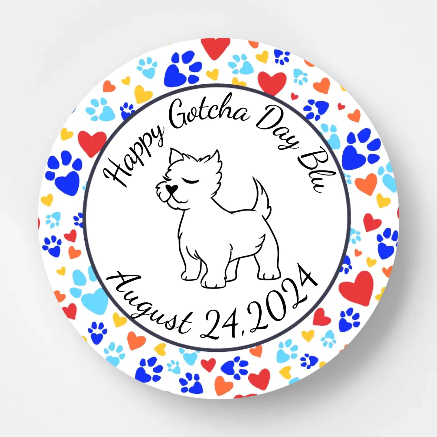 Paw Prints Pawty Plate™ - Westie - Pawty Plates