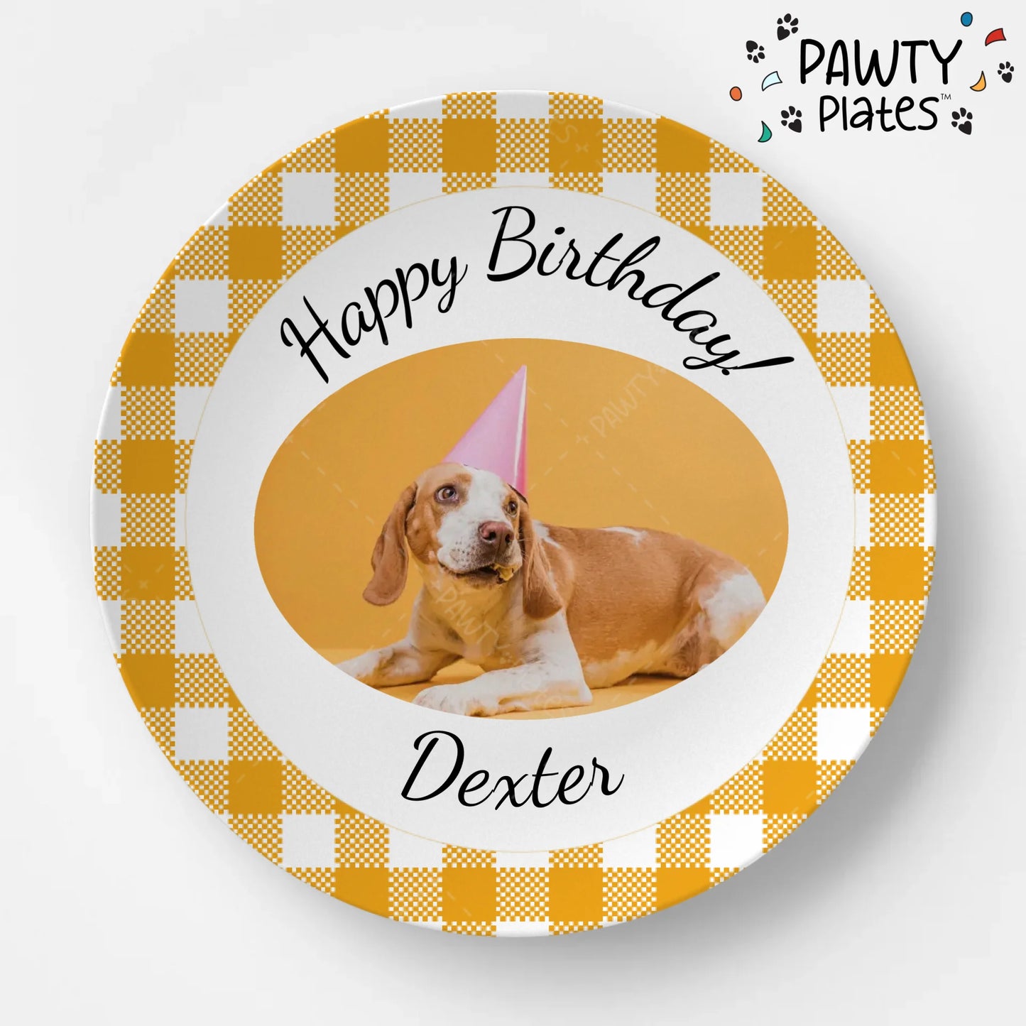Pawty Plate™ Photo Pattern Background - Pawty Plates