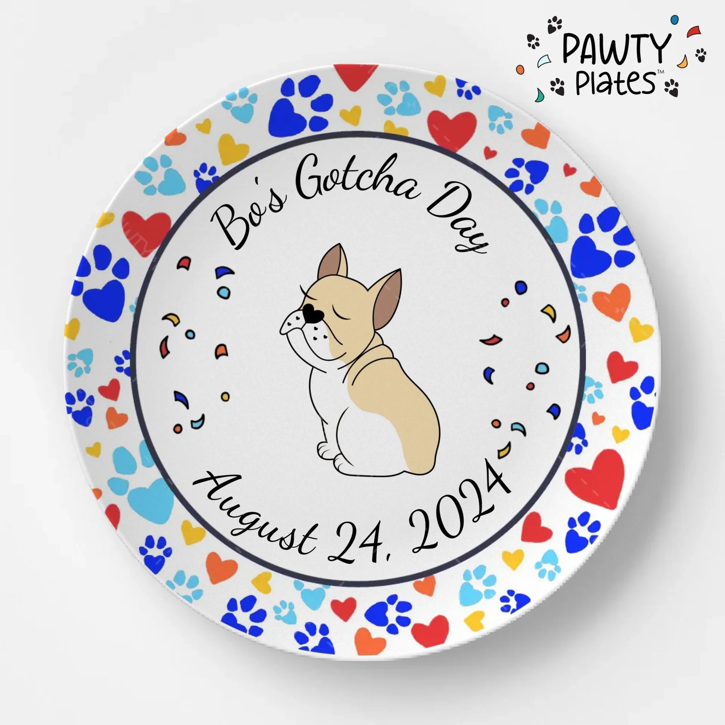Paw Prints Frenchie Pawty Plate™ - Pawty Plates