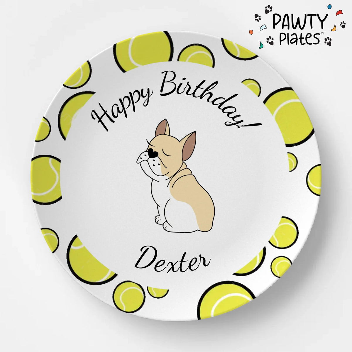 Fetch! Frenchie Personalized Pawty Plate™ - Pawty Plates