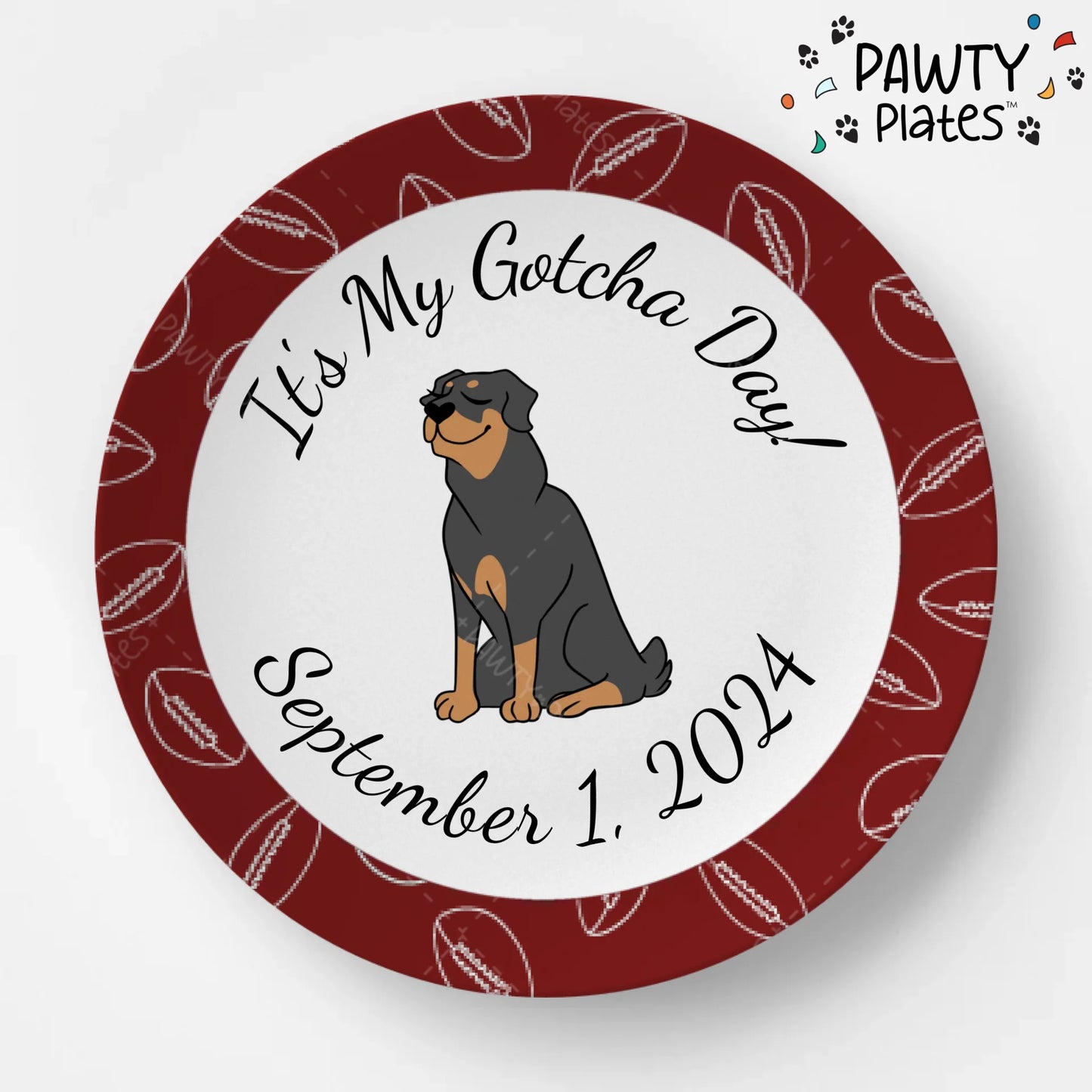 Personalized Football Pawty Plate™ All Breeds - Pawty Plates