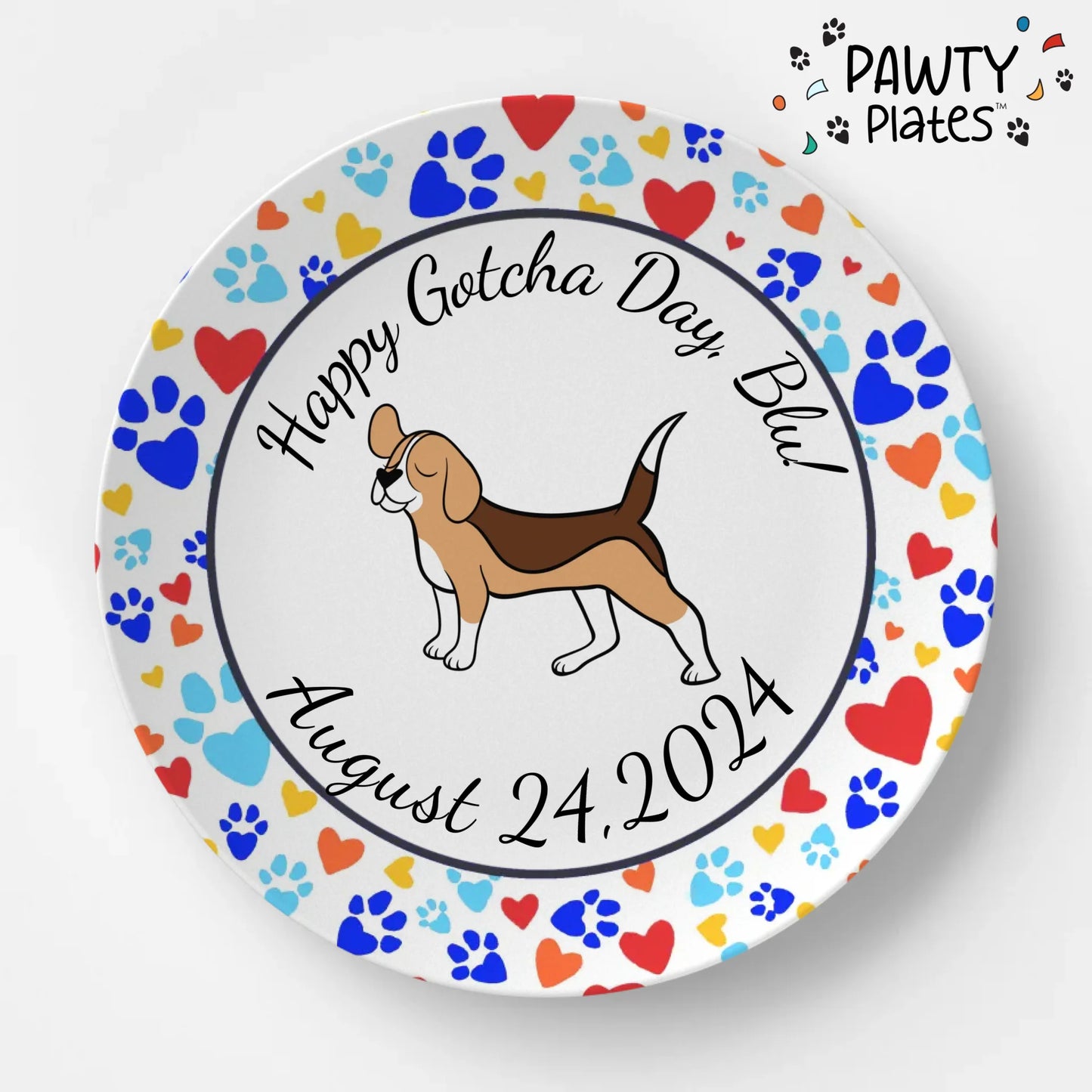 Paw Prints Pawty Plate™ - Beagle - Pawty Plates