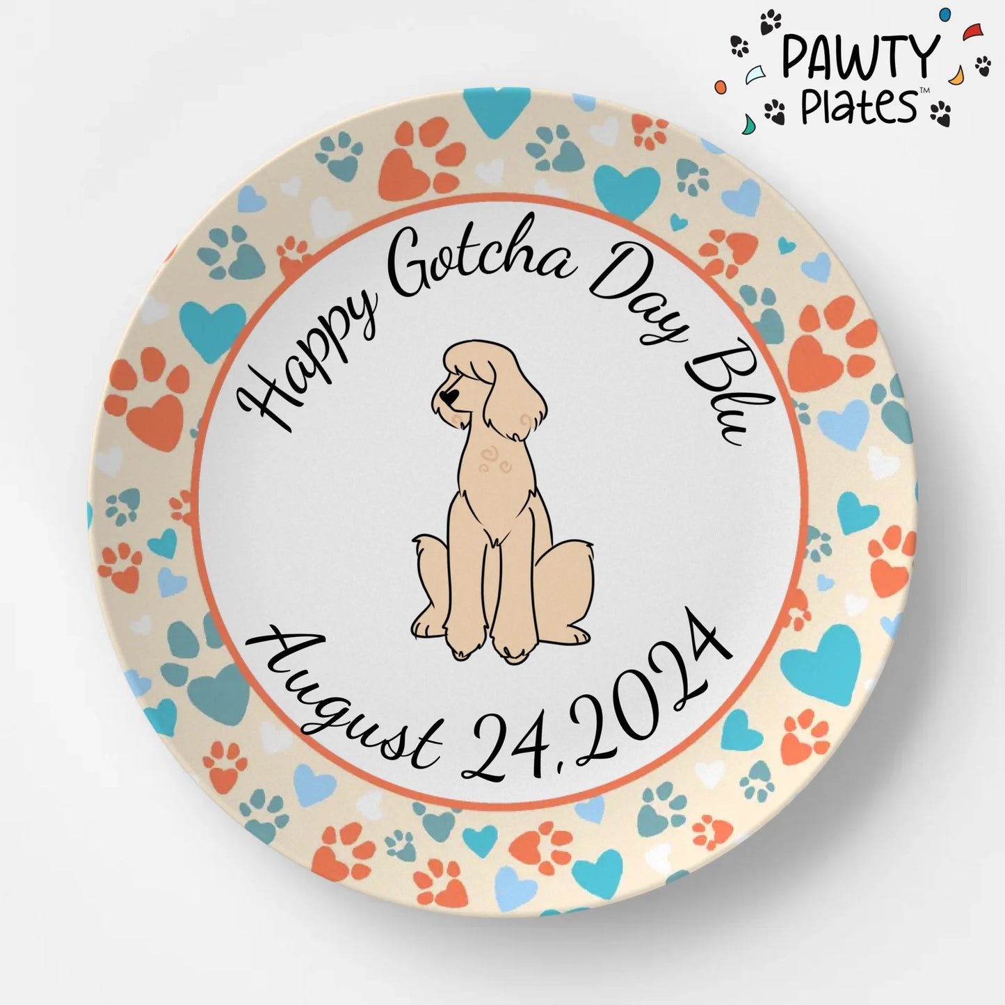Paw Prints Pawty Plate™ - Poodle - Pawty Plates