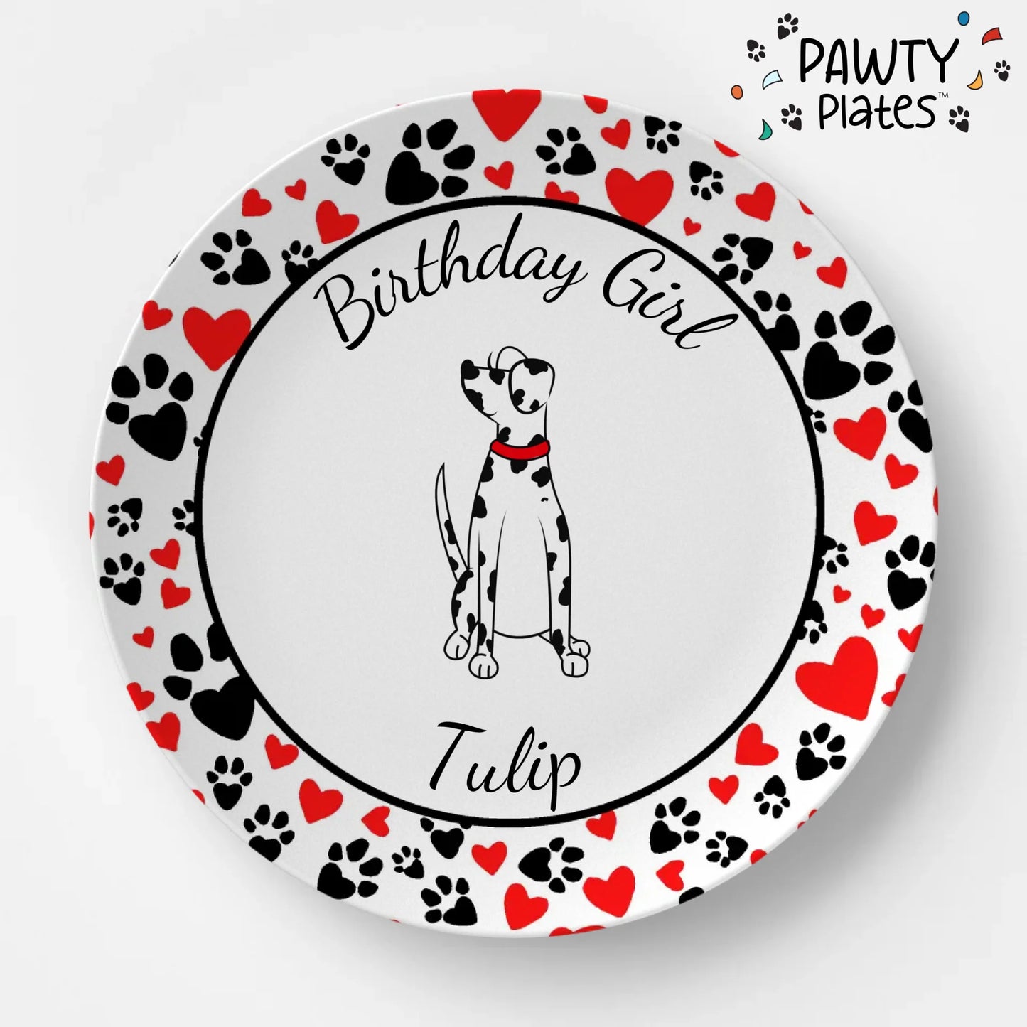 Dalmation Paw Prints Pawty Plate™ - Pawty Plates