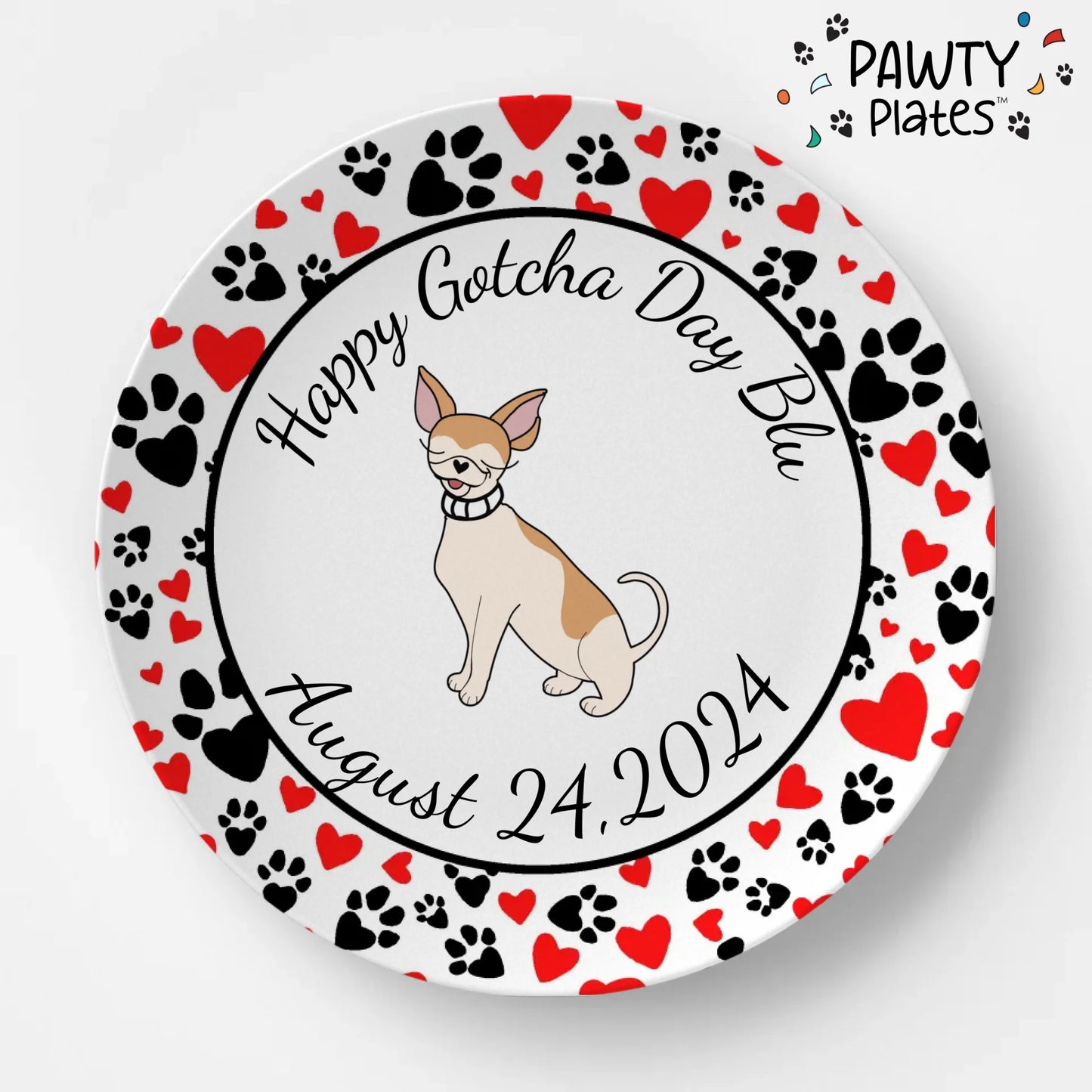 Paw Prints Pawty Plate™ - Chihuahua - Pawty Plates
