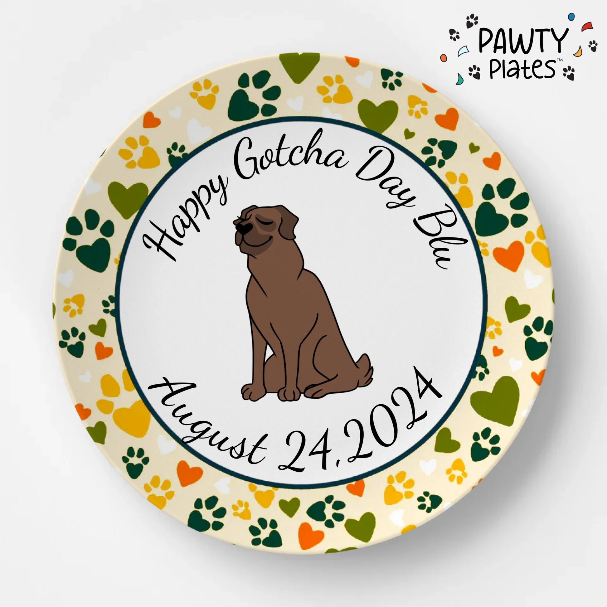 Mastiff - Paw Prints Pawty Plate™ - Pawty Plates