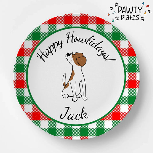 Personalized Holiday- Pawty Plate™ All Breeds - Pawty Plates