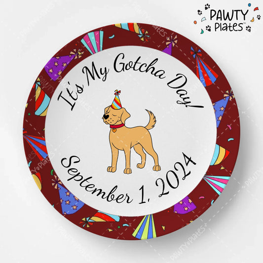 The Original Pawty Plate™ - Gotcha Day  All Breeds - Pawty Plates