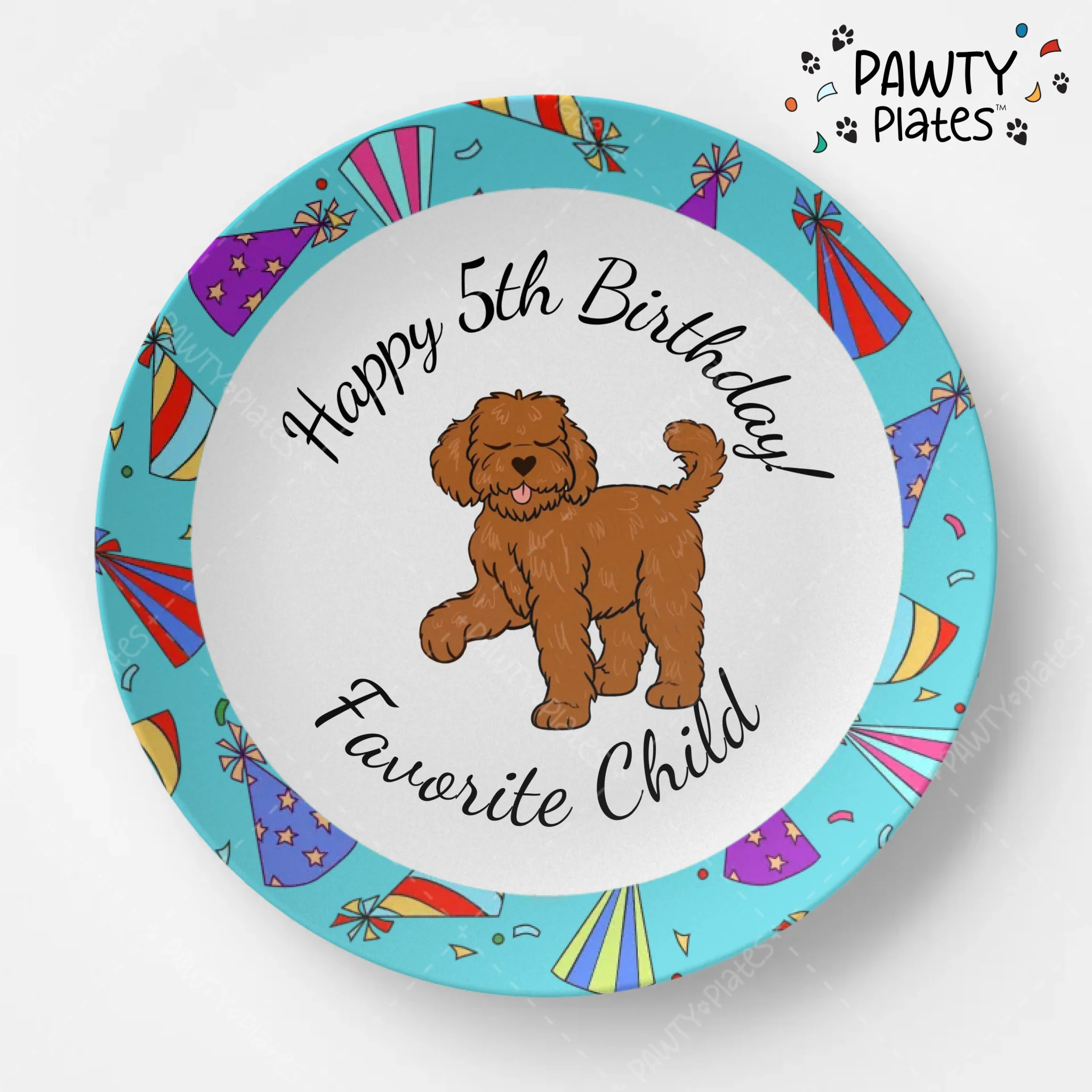 Cavapoo - Personalized Dog Plate - All Borders | Pawty Plates